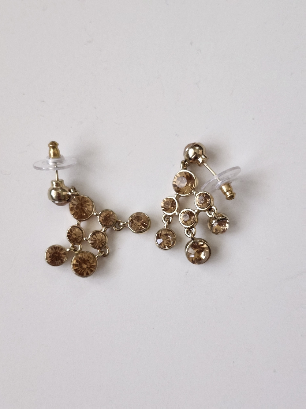 Charter Club Gold-Tone Champagne Crystal Chandelier Earrings